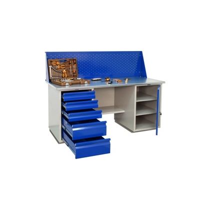 Верстак двухтумбовый WD-1+WD-5 с экраном L=160