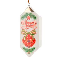 Украшение новогоднее "Конфета красная" 2*9*3,5 см, фарфор., мультиколор/красный