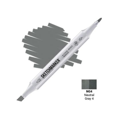 Маркер перм., худ. "Sketchmarker" двусторонний, NG4, серый нейтральный №4