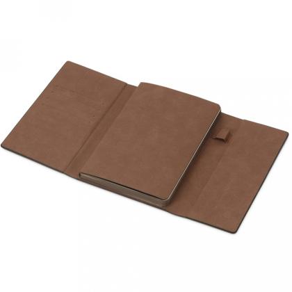 Ежедневник недатир. А5 156*210 мм, 272 стр., тонир., лин. "Waltz" тверд. обл. кожзам., на магните, т.-серый