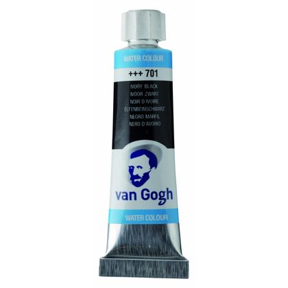 Краски акварельные "Van Gogh" 701 черный жженая кость, 10 мл., туба