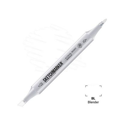 Маркер перм., худ. "Sketchmarker" двусторонний, BL, блендер