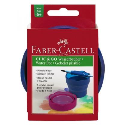 Стакан-непроливайка Clic&CO "Faber-Castell", розов.