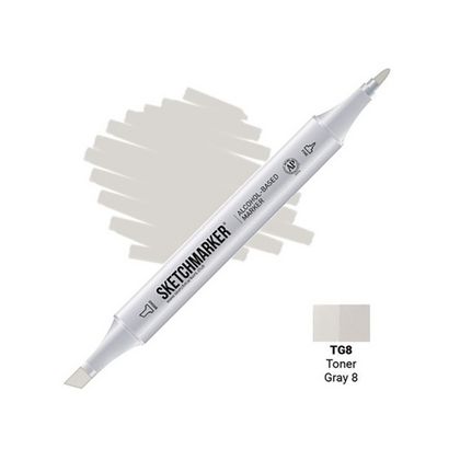 Маркер перм., худ. "Sketchmarker" двусторонний, TG8, серый тонированный №8