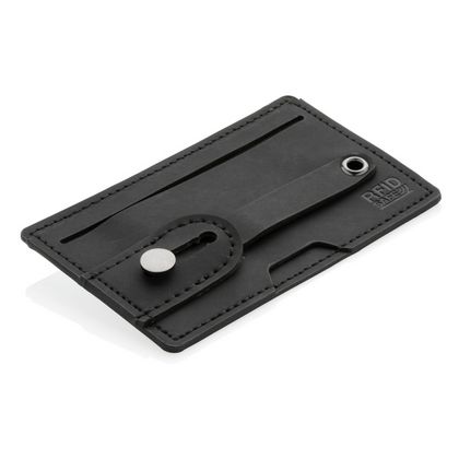 Футляр д/кредитных карт-подставка д/телефона 104*64 мм "P820.741" полиуретан., черный