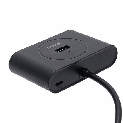 комп. USB HUB UGREEN USB 3.0 Hub 0.5m CR113 (Black) (20290)