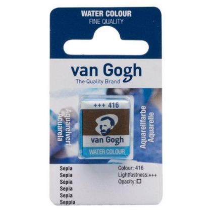 Краски акварельные "Van Gogh" 416 сепия, кювета