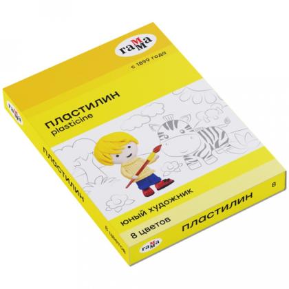 Пластилин для детской лепки 8 цв. "Юный художник"