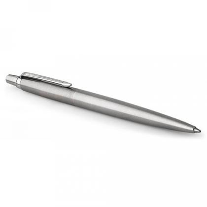 Ручка шарик/автомат "Jotter Stainless Steel" 1 мм, метал., подарочн. упак., серебристый, стерж.синий