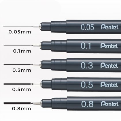 ручка капиллярная "Pointliner" 0.8 мм, черный
