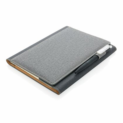 Блокнот-органайзер А5 "Deluxe" полиуретан., серый