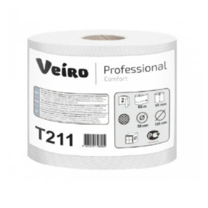 Бумага туалетная  Veiro Professional Comfort 80м, 2-сл. с центральной вытяжкой
