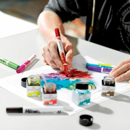 Маркер акварельный "Ecoline" 522 бирюзовый
