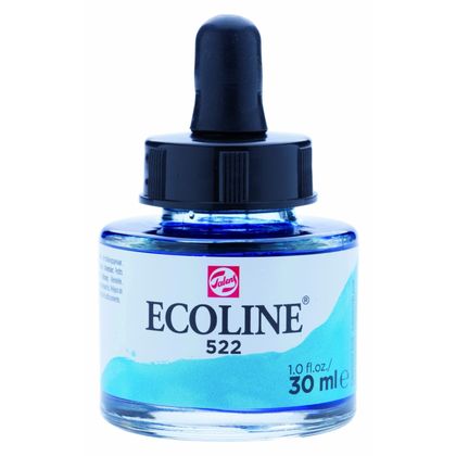 Краски жидкая акварель "ECOLINE" 522 бирюзовый 30 мл.
