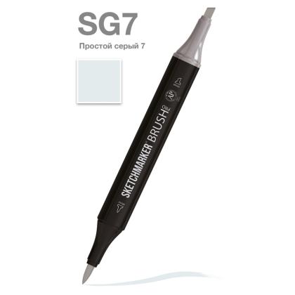 Маркер перм., худ. "Sketchmarker Brush" двусторонний, SG7, простой серый 7