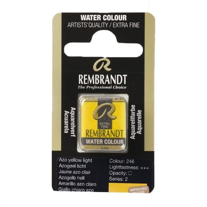 Краски акварельные "Rembrandt" 246 желтый AZO светлый, кювета