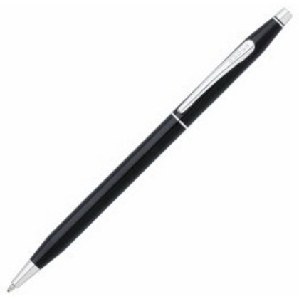 Ручка шарик/автомат "Classic Century Black Lacquer" 0,7 мм, метал., подарочн. упак., черный/серебристый, стерж. черный