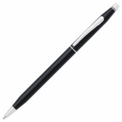 Ручка шарик/автомат "Classic Century Black Lacquer" 0,7 мм, метал., подарочн. упак., черный/серебристый, стерж. черный