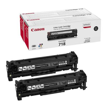 Картридж (лаз.) Canon 718Bk черный сдвоенная упаковка