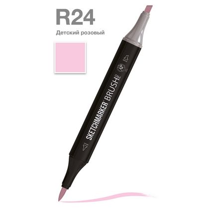 Маркер перм., худ. "Sketchmarker Brush" двусторонний, R24, детский розовый