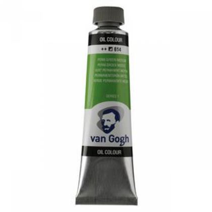 Краски масляные "Van Gogh" 614 зеленый средний прочный, 40 мл., туба