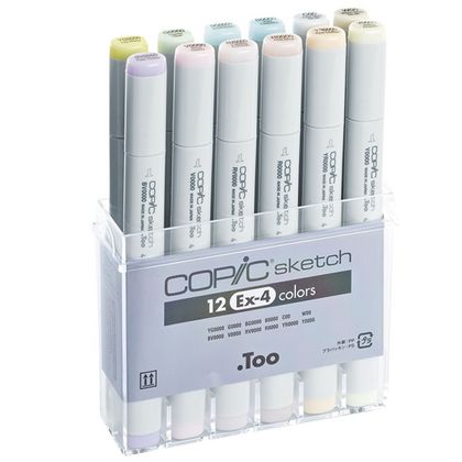 Маркер перм., худ. "Copic Sketch" набор EX-4 12 цв.