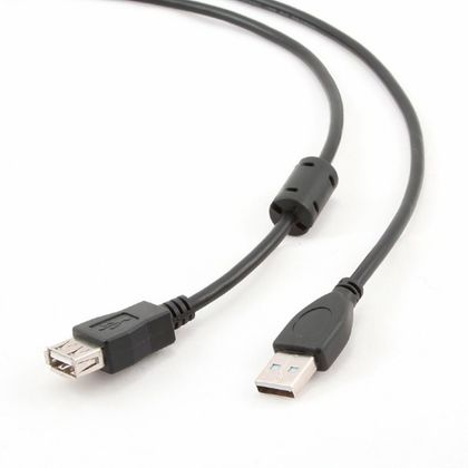 Кабель-удлинитель Cablexpert CCF-USB2-AMAF-6 USB2.0 AM/AF 1,8м черный