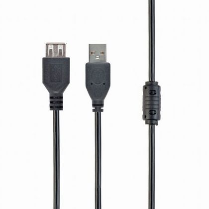 Кабель-удлинитель Cablexpert CCF-USB2-AMAF-6 USB2.0 AM/AF 1,8м черный