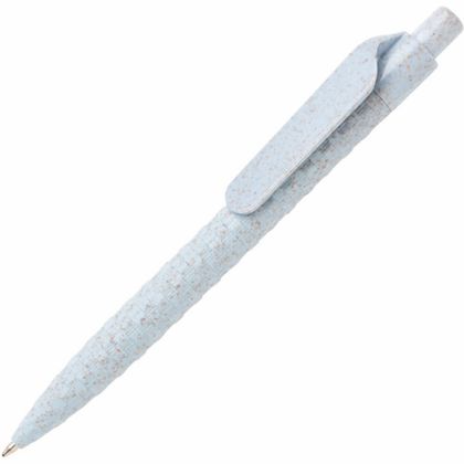 Ручка шарик/автомат "Wheat Straw" 1,0 мм, пласт. биоразлаг., черный, стерж. синий