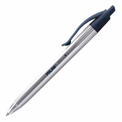 Ручка шарик/автомат "P1 Silver" 1,0 мм, пласт., ассорти, стерж. синий