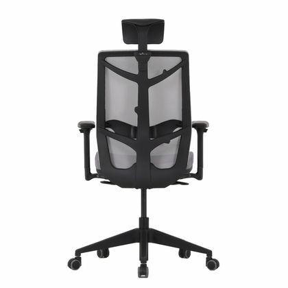 Кресло д/руководителя Nature II, каркас черный,подголовник,ткань черный, 3D подлокотники,слайдер
