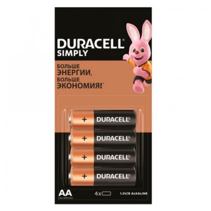 бат_гальв. эл-т щел. (алкал.) 1,5 V LR6/MN1500 (AA) DURACELL SIMPLY 4шт
