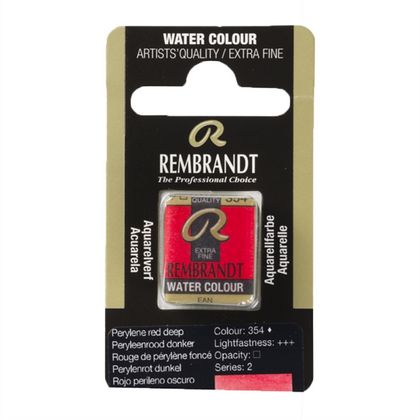 Краски акварельные "Rembrandt" 354 перилен красный темный, кювета