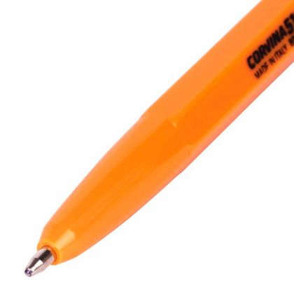 Ручка шарик. "Corvina" 1,0 мм, пласт., глянц., оранжевый/черный, стерж. черный