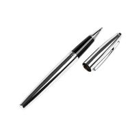 Ручка роллер "Calais Polished Chrome" 0,7 мм, метал., подарочн. упак., серебристый/черный, стерж. черный