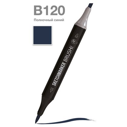 Маркер перм., худ. "Sketchmarker Brush" двусторонний, B120, полночный синий