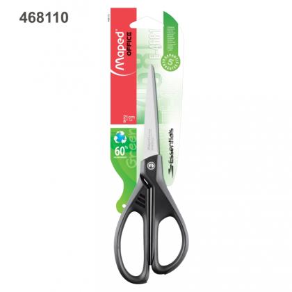 Ножницы 21 см "Essentials Green" черный