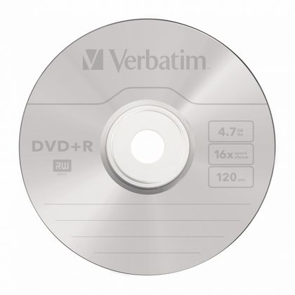 диск DVD+R 4,7 Гб запис. 16х. 25 шт. на шпинд. Verbatim