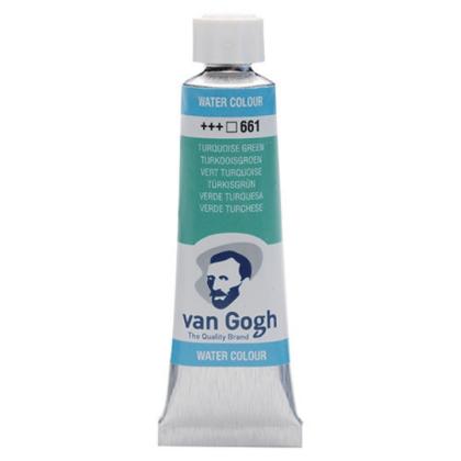 Краски акварельные "Van Gogh" 661 бирюзовый зеленый, 10 мл., туба