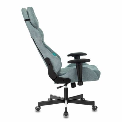 Кресло игровое Бюрократ VIKING KNIGHT LT28 FABRIC серо-голубой крестовина металл