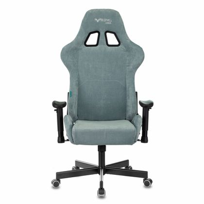 Кресло игровое Бюрократ VIKING KNIGHT LT28 FABRIC серо-голубой крестовина металл