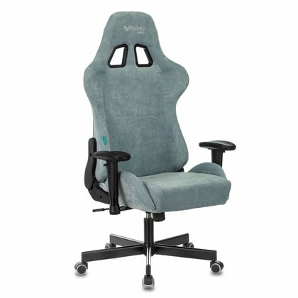 Кресло игровое Бюрократ VIKING KNIGHT LT28 FABRIC серо-голубой крестовина металл