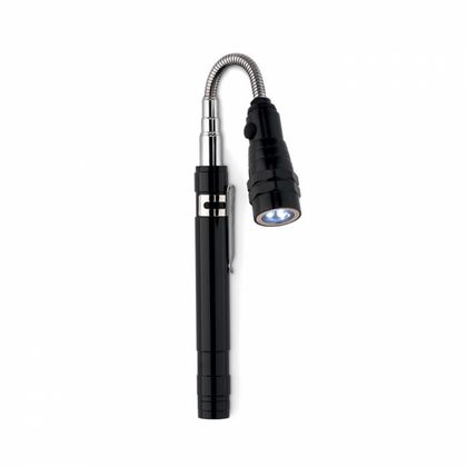Фонарик LED "Strech-Torch" метал., с выдвижн. ручкой и магнитом, карт. упак., серебристый