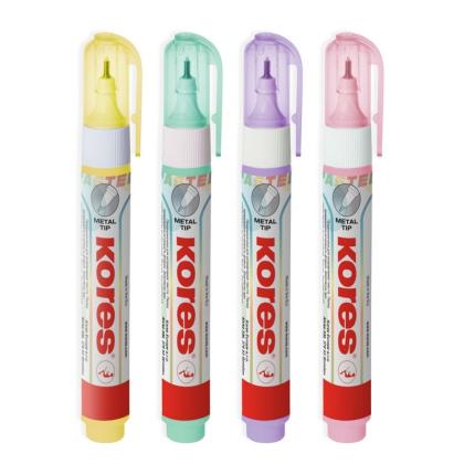 Корректор ручка "Kores Metal Tip Pastel" 10 г