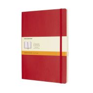 Блокнот А4- 190*250 мм, 96 л., тонир., лин. "Classic Soft Xlarge" интегральн. обл. полиуретан., на резинке, красный