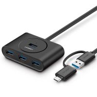 комп. USB HUB UGREEN USB 3.0 + USB-C Port, Hub 1 m CR113 (Black) (40850)
