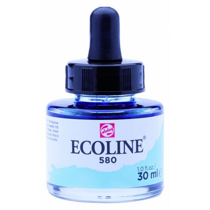 Краски жидкая акварель "ECOLINE" 580 голубой пастельный 30 мл.