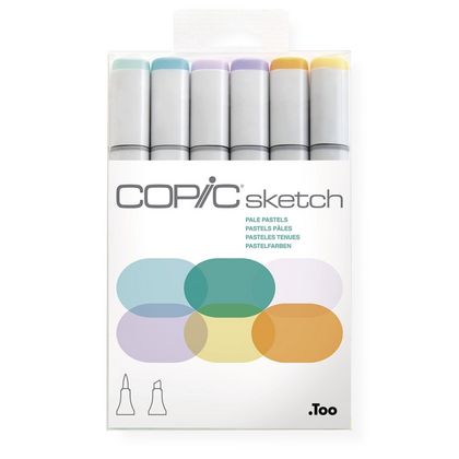 Маркер перм., худ. "Copic Sketch" набор 6 цв., пастельные оттенки