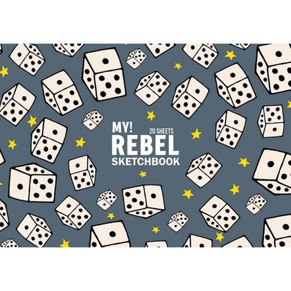 Альбом д/рисования A4 20 л. "My rebel sketchbook" на склейке, ассорти
