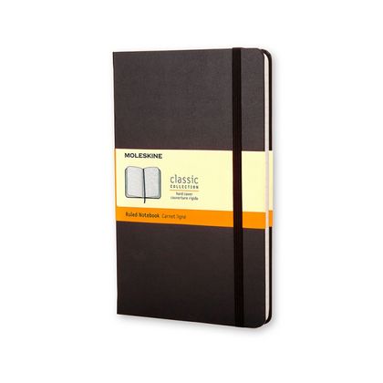 Блокнот А6 90*140 мм, 96 л., тонир., лин. "Classic Pocket" тверд. обл. полипропилен., на резинке, черный